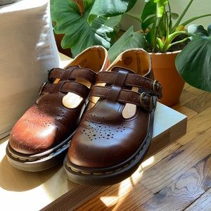 Brown Mary Jane Dr. Martens